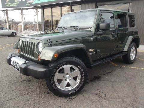 Jeep Green Metallic Jeep Wrangler Unlimited Sahara 4x4.  Click to enlarge.