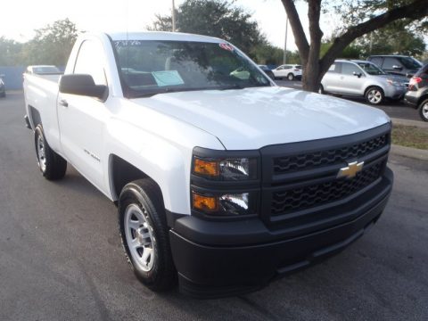 Summit White Chevrolet Silverado 1500 WT Regular Cab.  Click to enlarge.