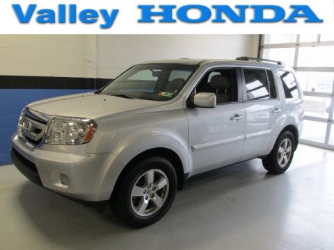 Alabaster Silver Metallic Honda Pilot EX-L 4WD.  Click to enlarge.