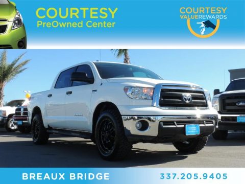 Super White Toyota Tundra SR5 CrewMax 4x4.  Click to enlarge.