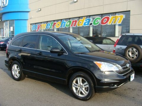 Crystal Black Pearl Honda CR-V EX-L 4WD.  Click to enlarge.