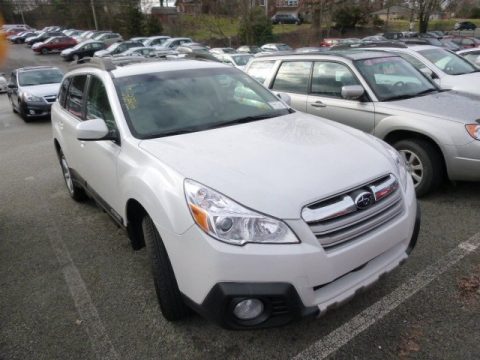 Satin White Pearl Subaru Outback 2.5i Limited.  Click to enlarge.