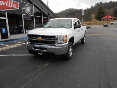 Summit White Chevrolet Silverado 2500HD WT Crew Cab 4x4.  Click to enlarge.