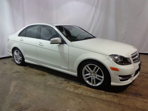 Arctic White Mercedes-Benz C 300 Sport 4Matic.  Click to enlarge.