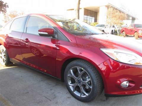 Ruby Red Ford Focus SE Sedan.  Click to enlarge.