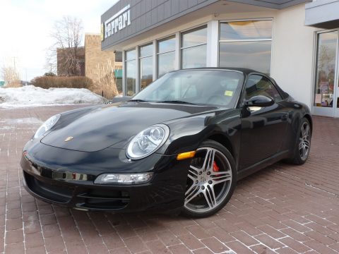 Black Porsche 911 Carrera S Cabriolet.  Click to enlarge.