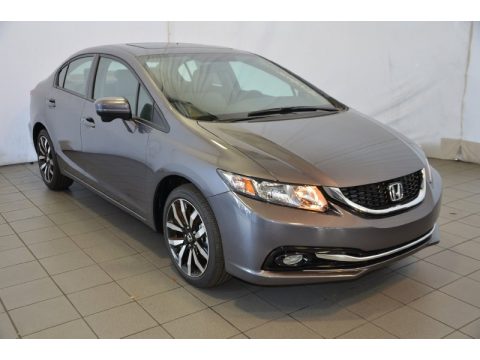 Modern Steel Metallic Honda Civic EX-L Sedan.  Click to enlarge.