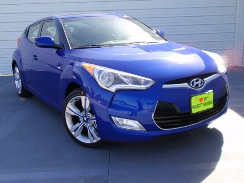 Marathon Blue Hyundai Veloster .  Click to enlarge.