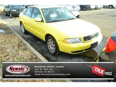 Brilliant Yellow Audi A4 2.8 quattro Sedan.  Click to enlarge.