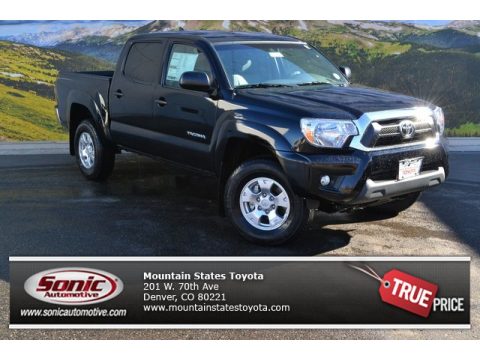 Black Toyota Tacoma V6 SR5 Double Cab 4x4.  Click to enlarge.
