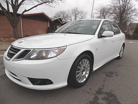Arctic White Saab 9-3 2.0T Sport Sedan.  Click to enlarge.
