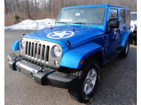 Hydro Blue Pearl Jeep Wrangler Unlimited Sport 4x4.  Click to enlarge.