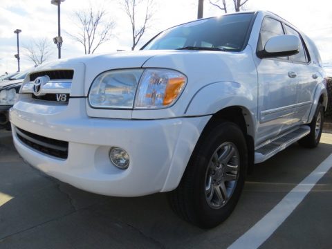 Natural White Toyota Sequoia Limited.  Click to enlarge.