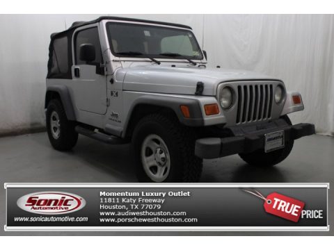Bright Silver Metallic Jeep Wrangler X 4x4.  Click to enlarge.