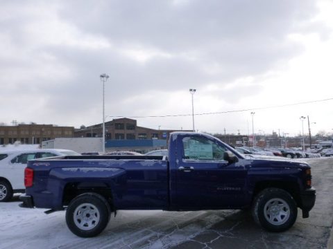 Blue Topaz Metallic Chevrolet Silverado 1500 WT Regular Cab 4x4.  Click to enlarge.