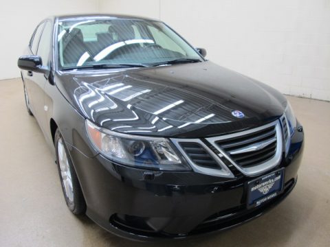 Black Saab 9-3 2.0T Sport Sedan.  Click to enlarge.