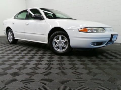 Arctic White Oldsmobile Alero GL1 Sedan.  Click to enlarge.