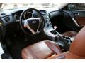  2010 Hyundai Genesis Coupe Brown Interior #13