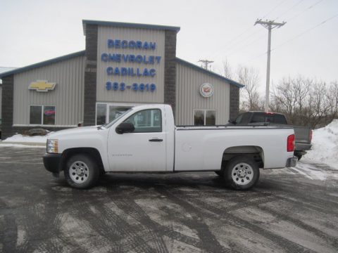 Summit White Chevrolet Silverado 1500 Work Truck Regular Cab.  Click to enlarge.