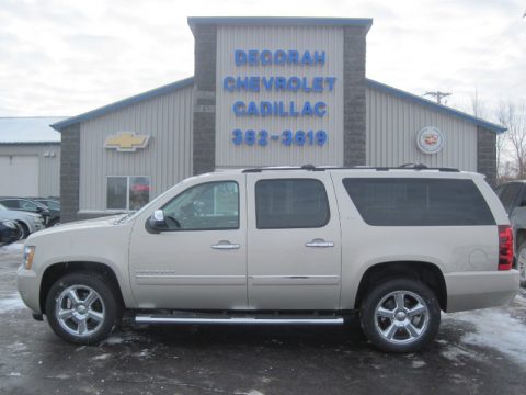 Champagne Silver Metallic Chevrolet Suburban LTZ 4x4.  Click to enlarge.