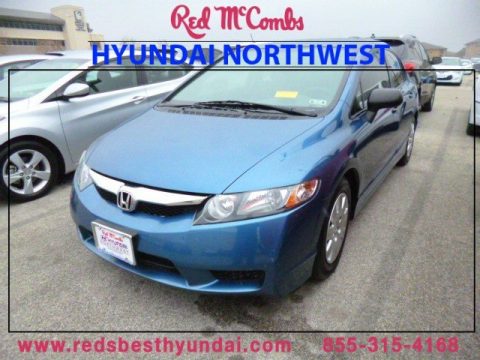 Atomic Blue Metallic Honda Civic DX-VP Sedan.  Click to enlarge.