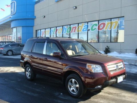 Dark Cherry Pearl Honda Pilot EX-L 4WD.  Click to enlarge.