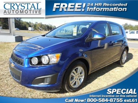 Blue Topaz Metallic Chevrolet Sonic LT Hatch.  Click to enlarge.