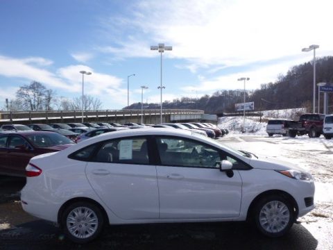 Oxford White Ford Fiesta S Sedan.  Click to enlarge.