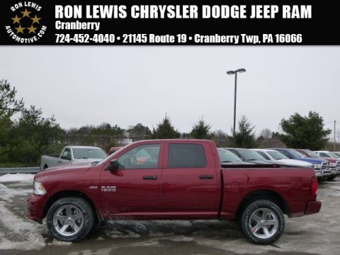 Deep Cherry Red Crystal Pearl Ram 1500 Express Crew Cab 4x4.  Click to enlarge.
