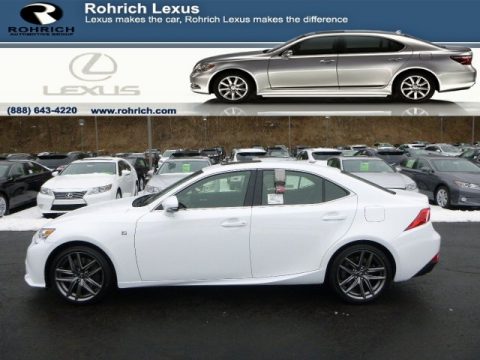 Ultra White Lexus IS 350 F Sport AWD.  Click to enlarge.
