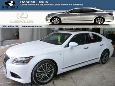 Ultra White Lexus LS 460 F Sport AWD.  Click to enlarge.