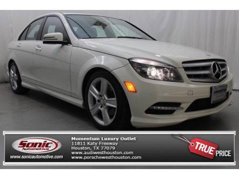 Arctic White Mercedes-Benz C 300 Sport 4Matic.  Click to enlarge.