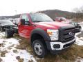 Front 3/4 View of 2014 Ford F550 Super Duty XL Regular Cab 4x4 Chassis #2