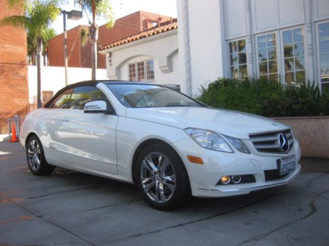 Arctic White Mercedes-Benz E 350 Cabriolet.  Click to enlarge.
