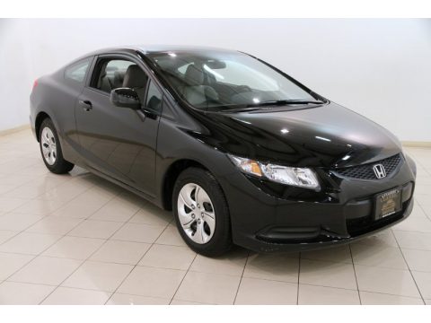 Crystal Black Pearl Honda Civic LX Coupe.  Click to enlarge.