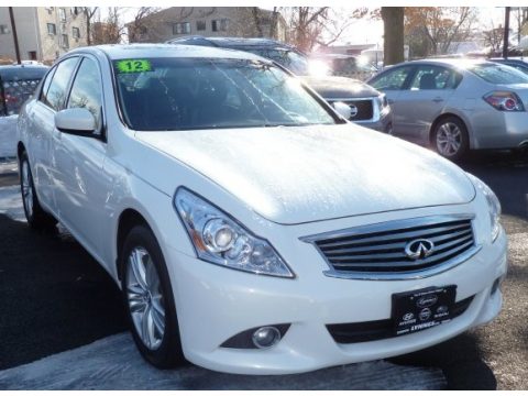 Moonlight White Infiniti G 37 x AWD Sedan.  Click to enlarge.
