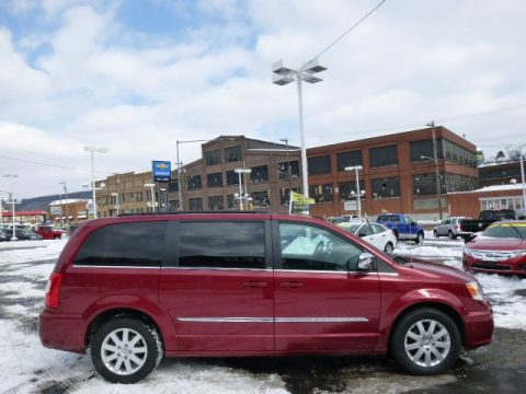 Deep Cherry Red Crystal Pearl Chrysler Town & Country Touring - L.  Click to enlarge.