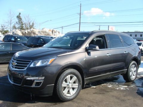 Cyber Gray Metallic Chevrolet Traverse LT AWD.  Click to enlarge.