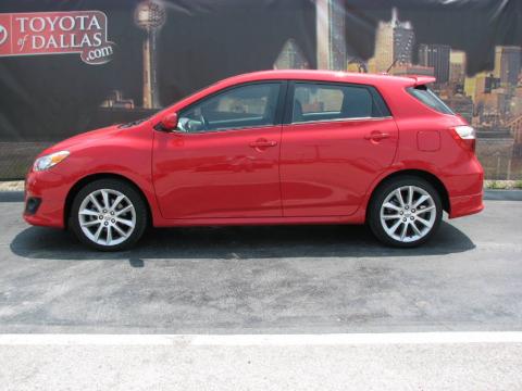 Radiant Red Toyota Matrix XRS. Click to enlarge. Radiant Red Toyota Matrix XRS. Click to enlarge.