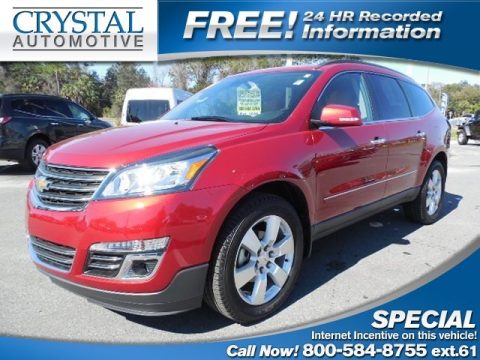 Crystal Red Tintcoat Chevrolet Traverse LTZ.  Click to enlarge.
