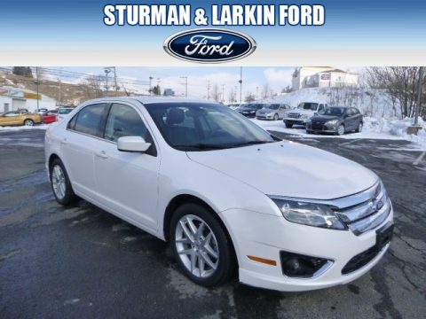White Platinum Tri-Coat Ford Fusion SEL.  Click to enlarge.