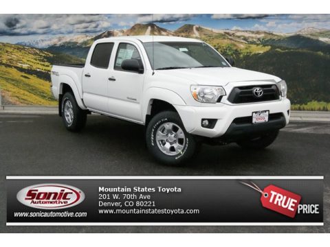 Super White Toyota Tacoma V6 TRD Double Cab 4x4.  Click to enlarge.