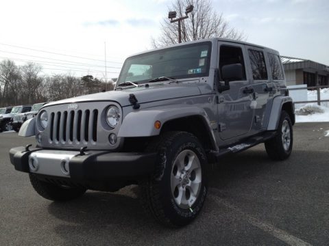 Billet Silver Metallic Jeep Wrangler Unlimited Sahara 4x4.  Click to enlarge.