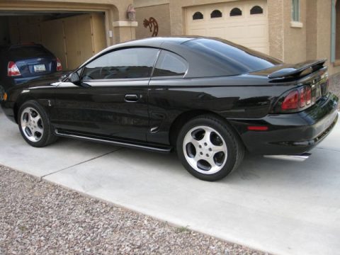 Black Ford Mustang SVT Cobra Coupe.  Click to enlarge.