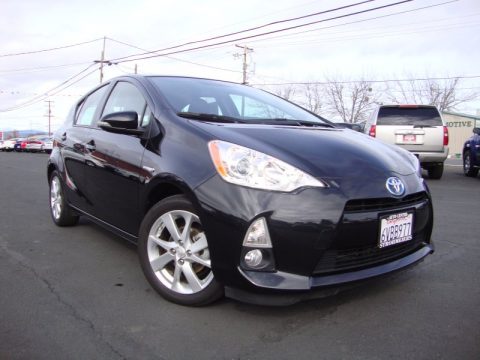 Black Sand Pearl Toyota Prius c Hybrid Four.  Click to enlarge.