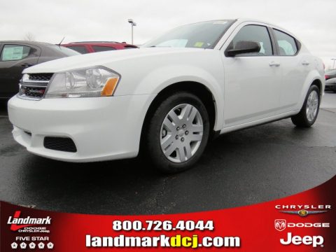 Bright White Dodge Avenger SE.  Click to enlarge.