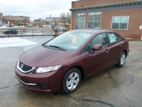 Crimson Pearl Honda Civic LX Sedan.  Click to enlarge.