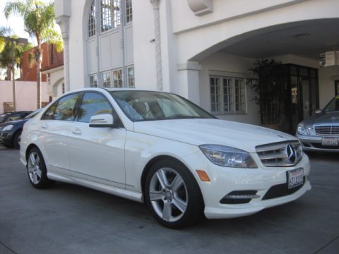 Arctic White Mercedes-Benz C 300 Sport.  Click to enlarge.