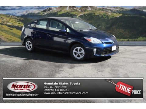 Nautical Blue Metallic Toyota Prius Four Hybrid.  Click to enlarge.