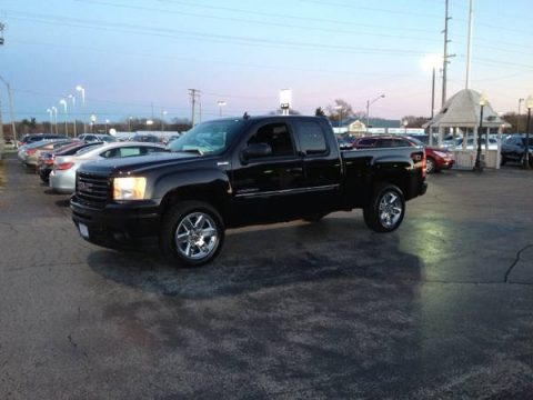 Carbon Black Metallic GMC Sierra 1500 SLE Extended Cab 4x4.  Click to enlarge.